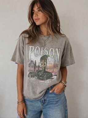PacSun Poison Watch Your Step Cobra Graphic Vintage Wash T-Shirt